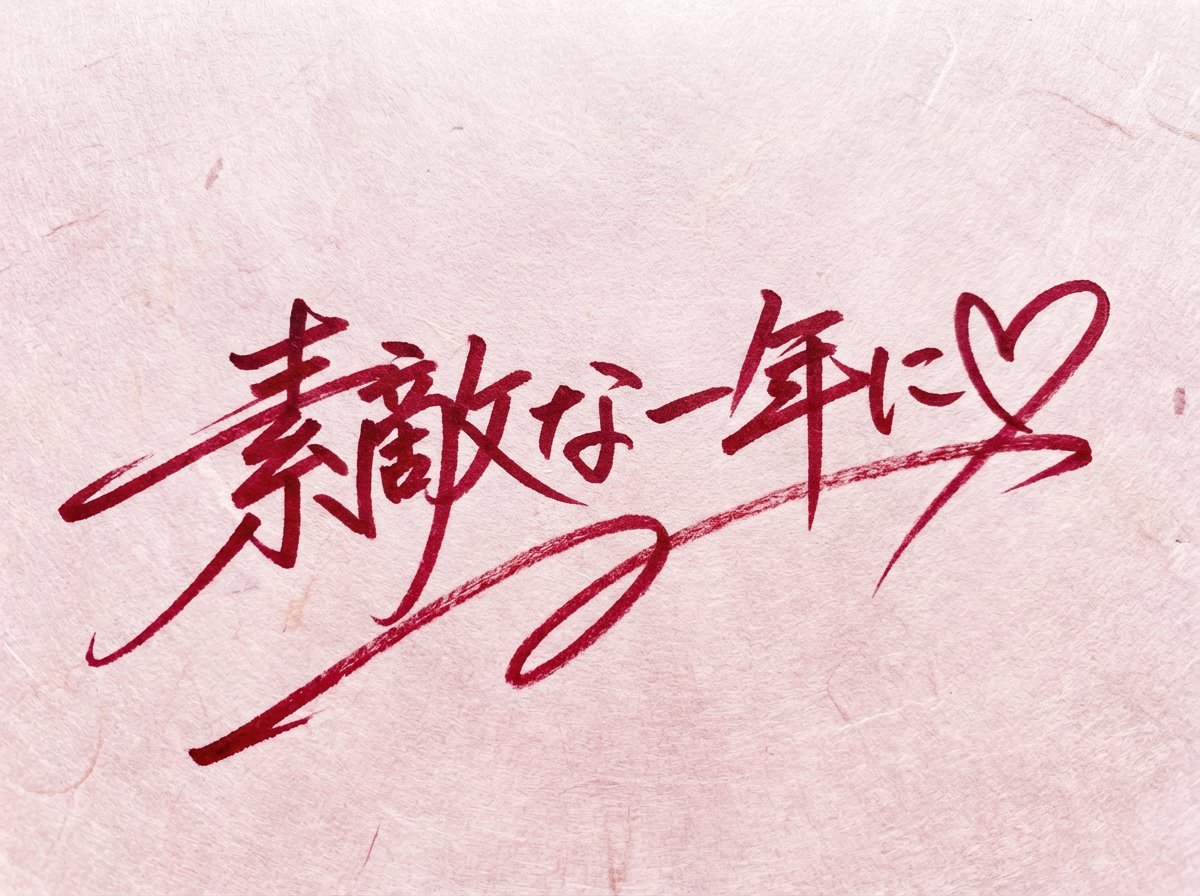 Handwritten New Year's Greeting Sign Prompt 3