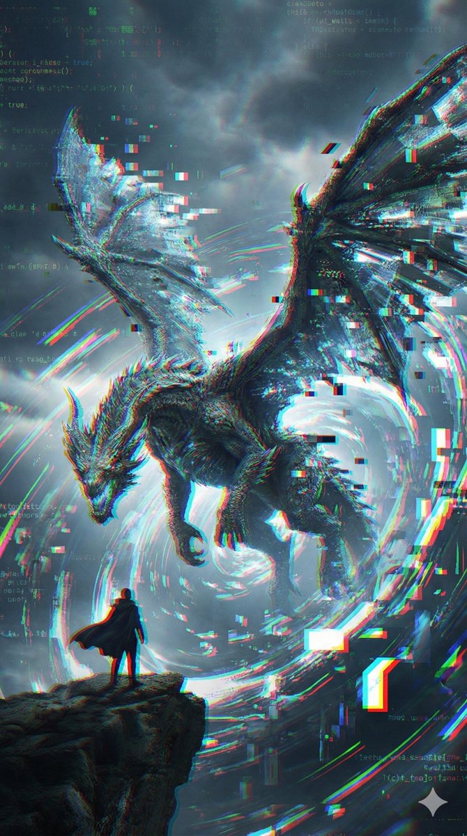 Glitch Storm Dragon Prompt 2
