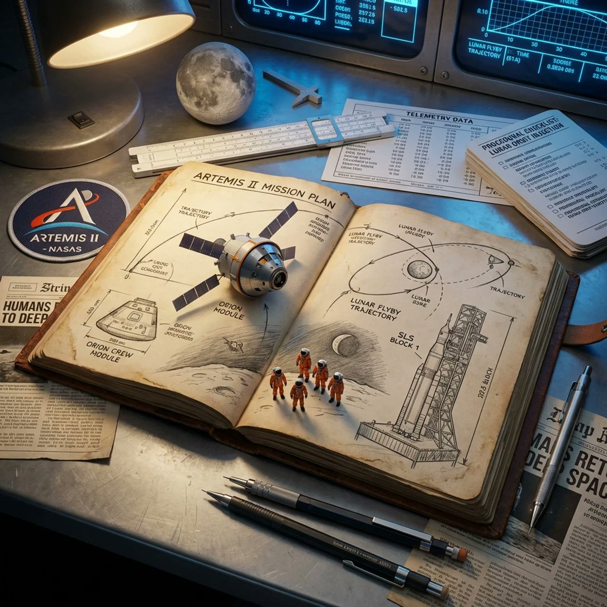 Artemis II Mission Journal Diorama 2