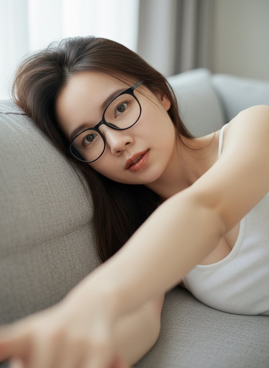 Intimate Portrait of a Woman on a Couch 2