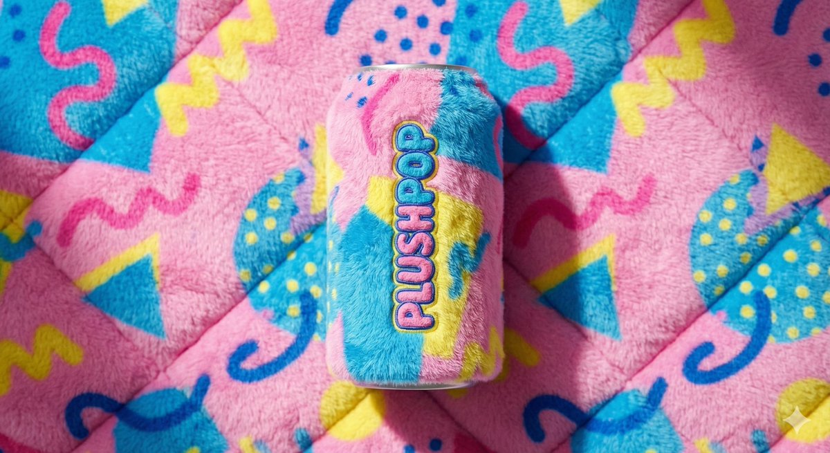 Pop Art Plush Product Shot of a Beverage Can 4