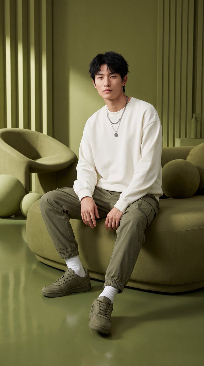 Olive Green Cinematic Editorial Transformation 2