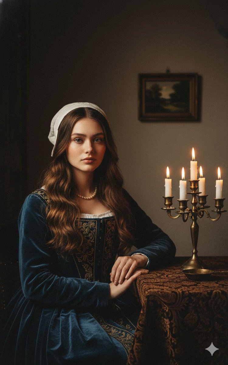 Vermeer-Style Cinematic Portrait with Modern Twist