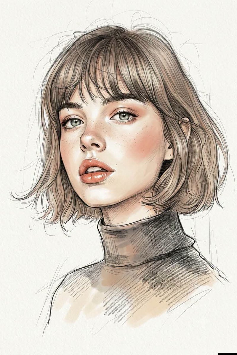 Handcrafted Fashion Graphite Sketch 3