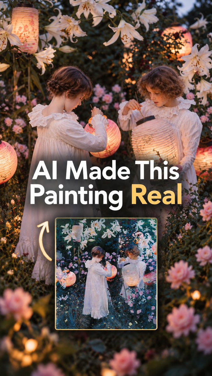YouTube Thumbnail - AI Realism Thumbnail: Girls with Lanterns