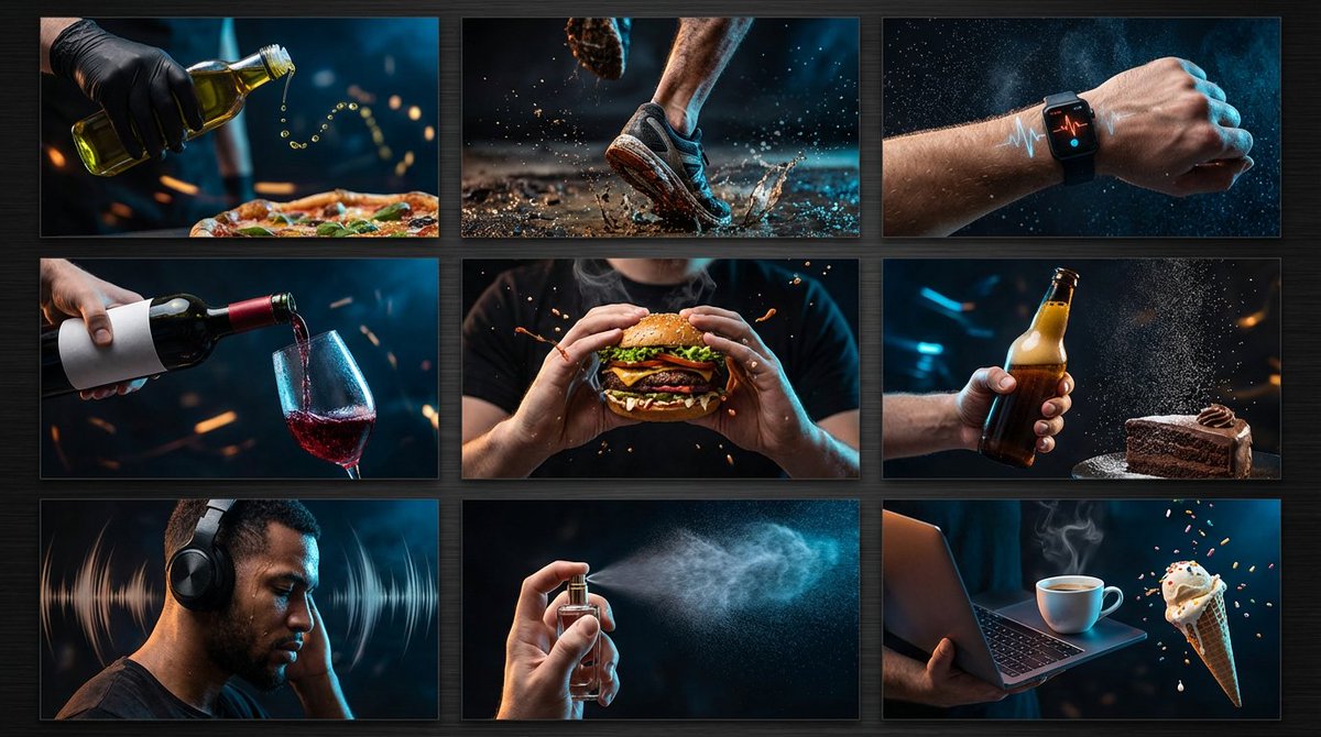 High-Contrast Product Photography Grid Prompt
