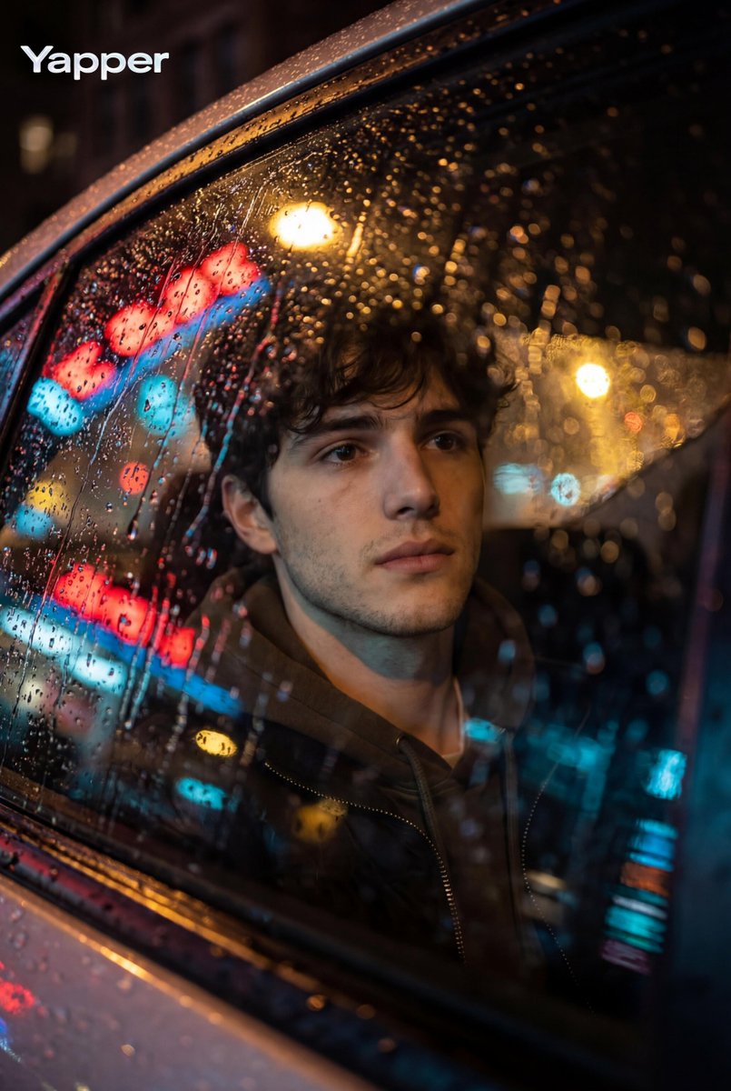Cinematic Photo Inside a Car at Night with Rain 2