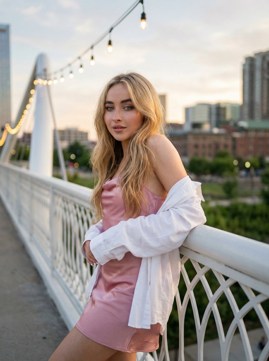 Trendy Aesthetic Lifestyle Photo on a Bridge 2
