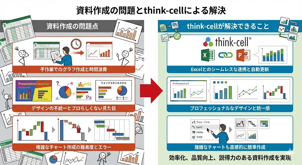 Visual explanation of Think-cell solving document issues