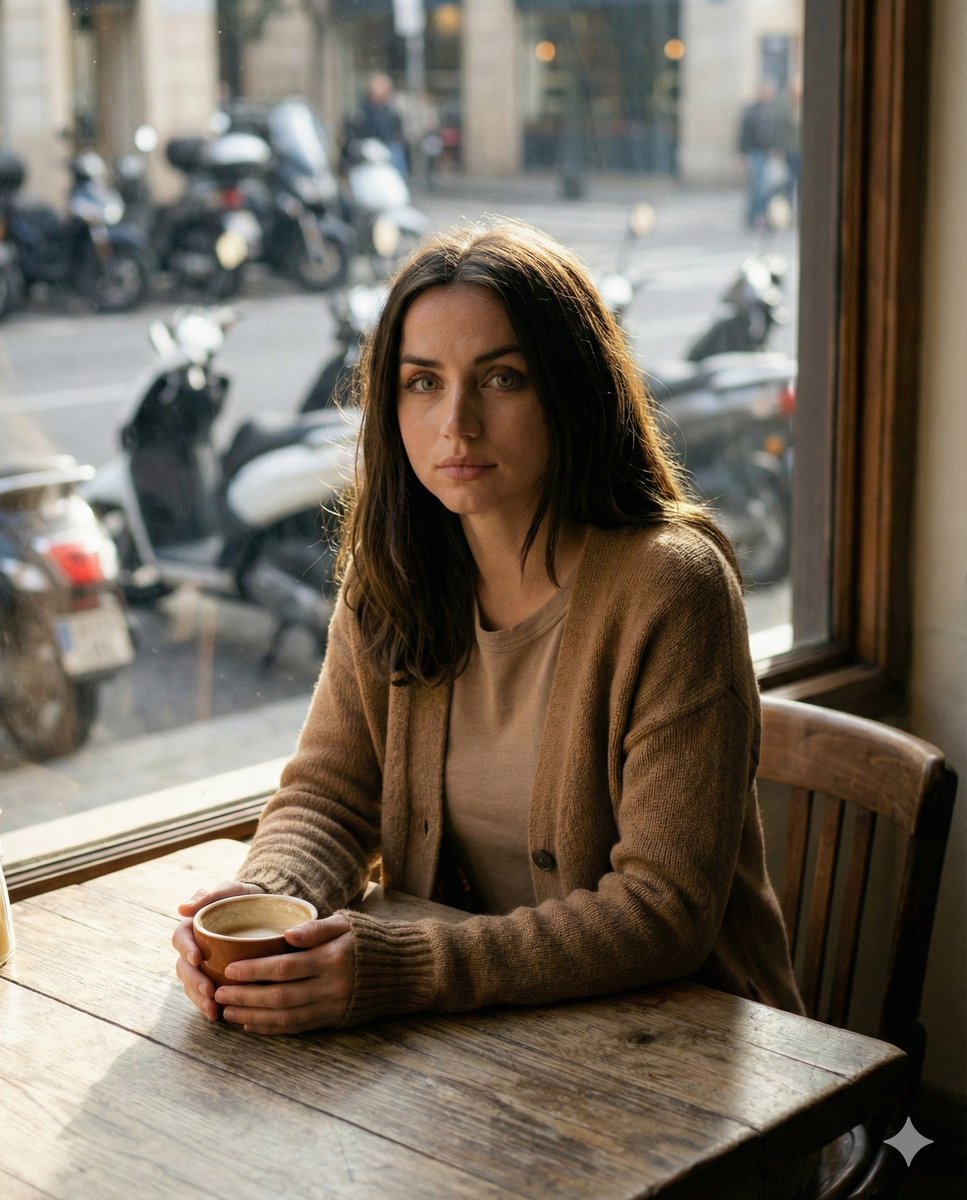 Cinematic Portrait in a Cozy Cafe 2