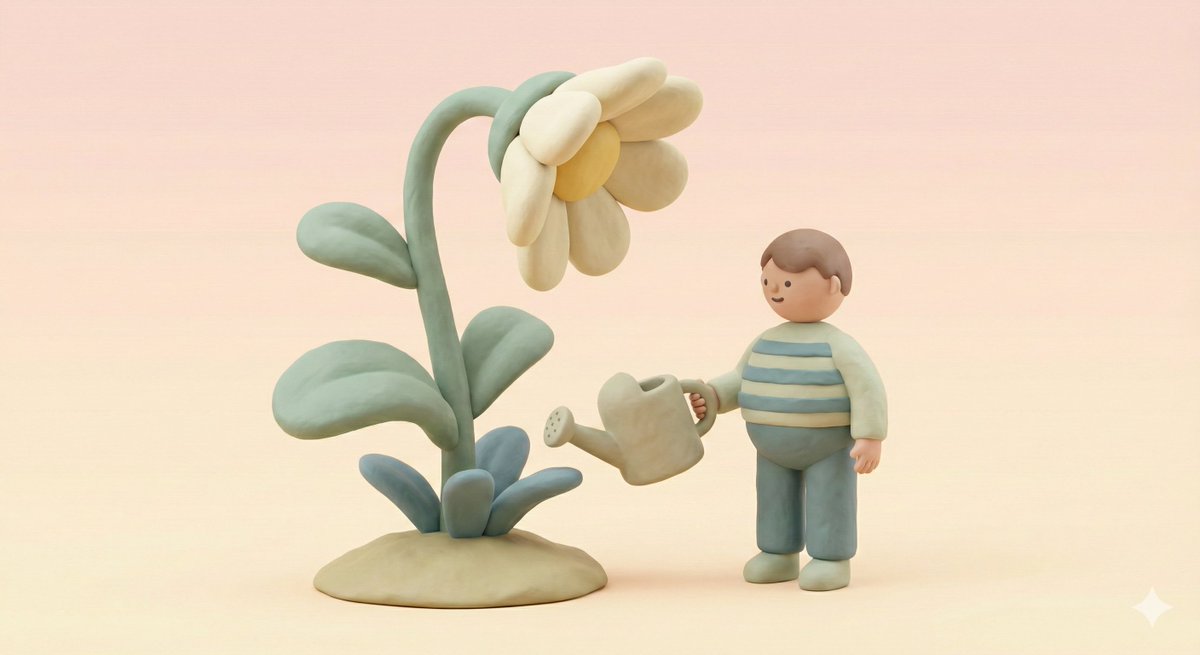 Clay-Style Soft Minimal 3D Illustration Template