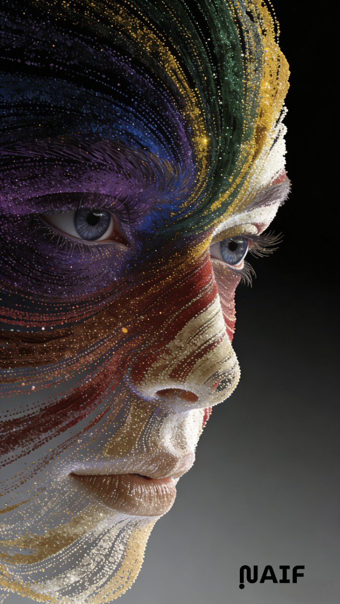 Abstract Fibonacci Particle Facial Features CGI Prompt 2