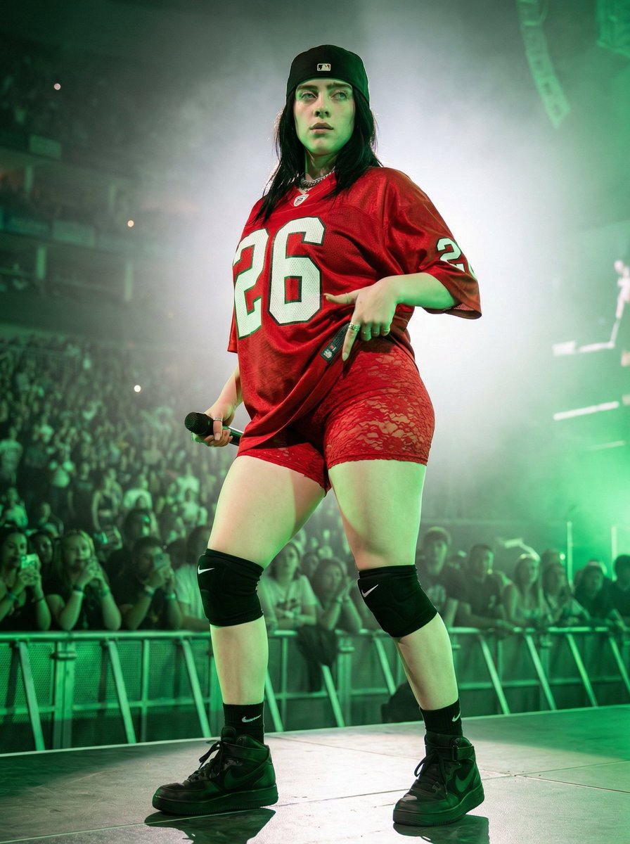 Ultra Realistic Concert Photography of Billie Eilish 2