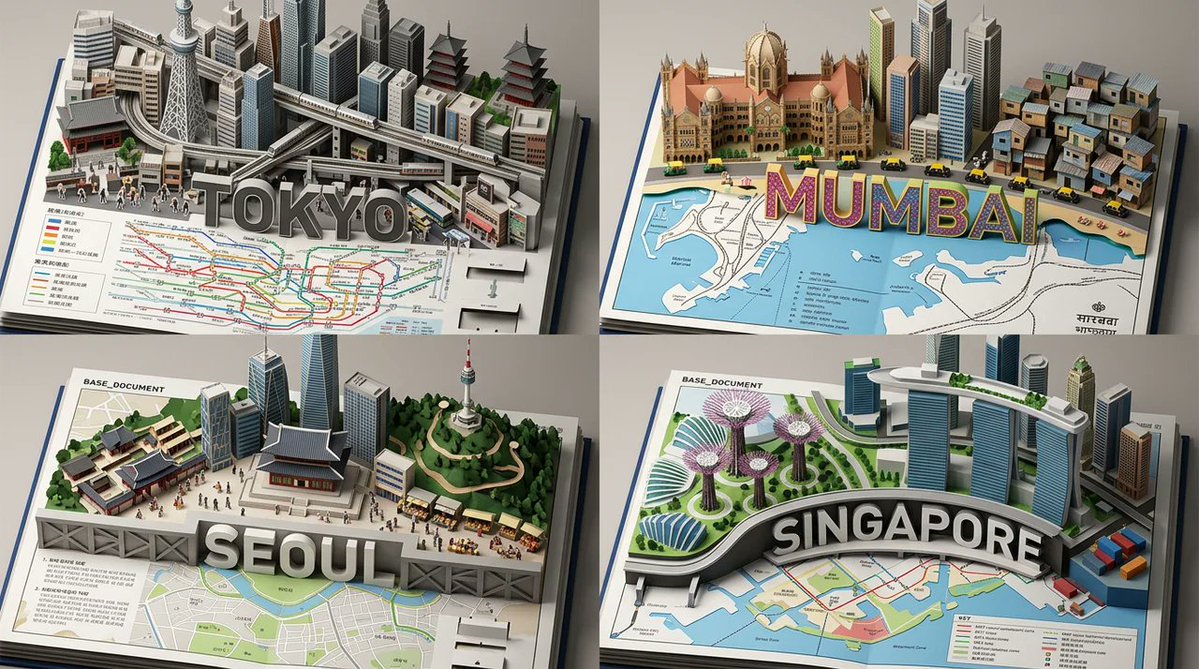 Miniature Pop-up Book City Diorama 2
