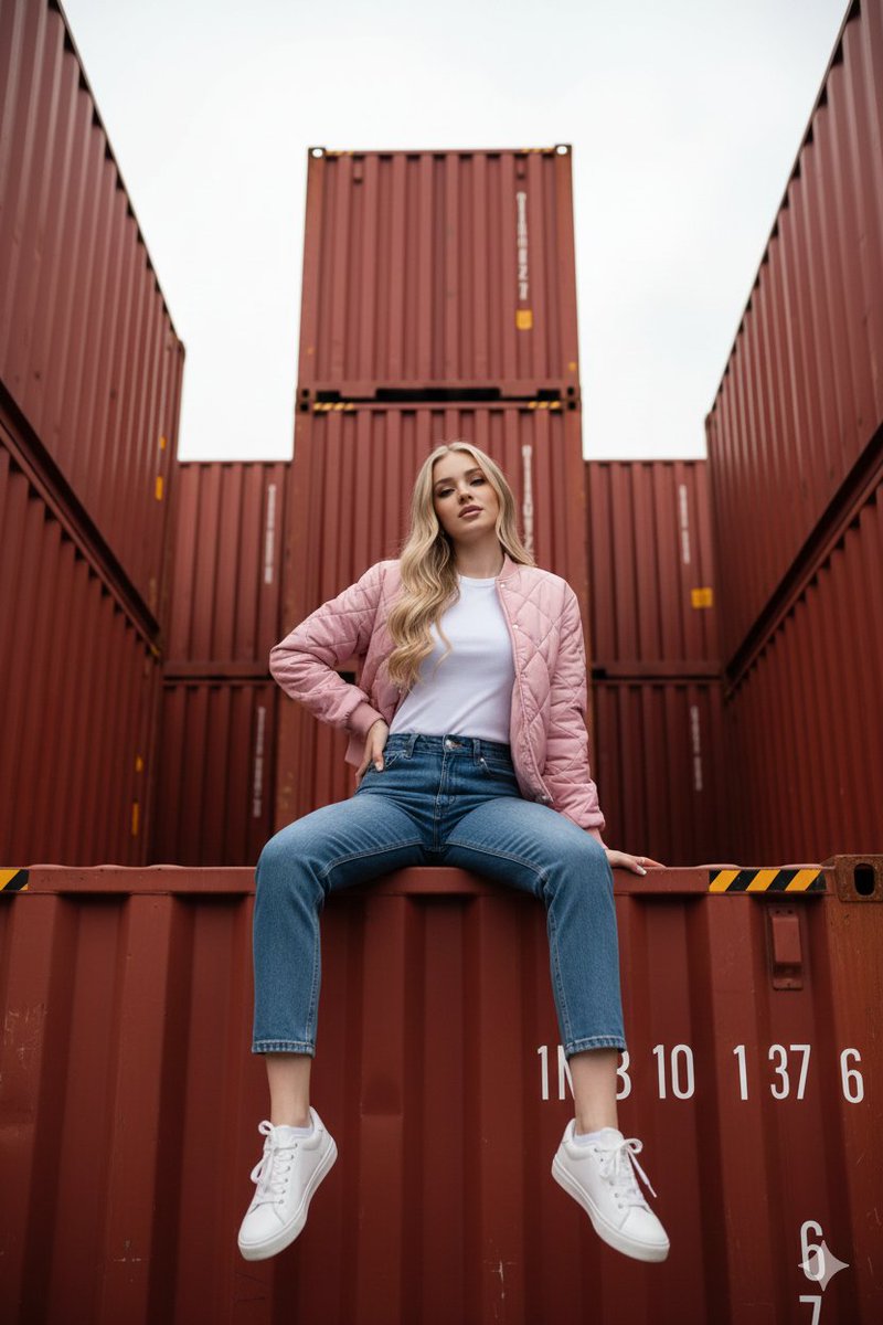 Industrial Streetwear Fashion Shoot on Shipping Container