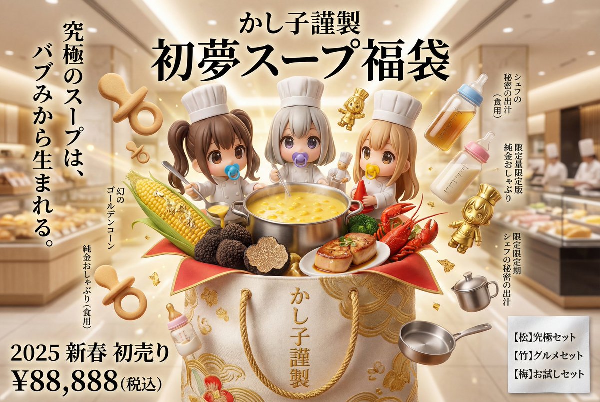 Luxury Fukubukuro (Lucky Bag) Advertisement Key Visual Prompt 4