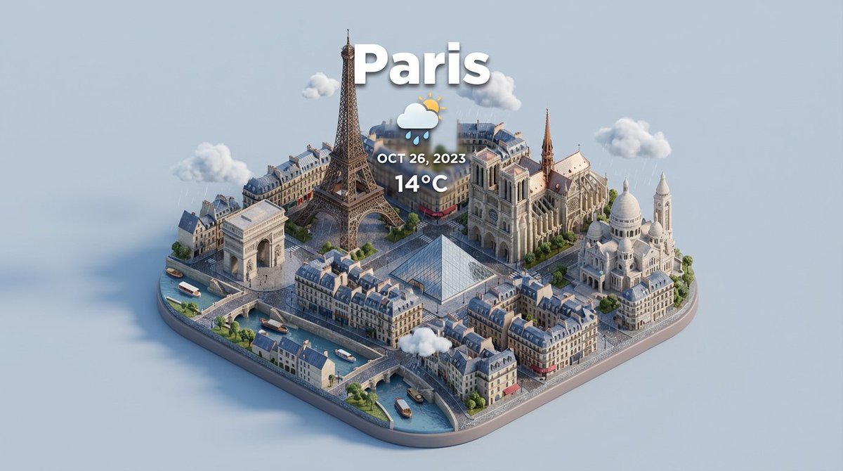 Isometric Miniature 3D City Cartoon Scene 3