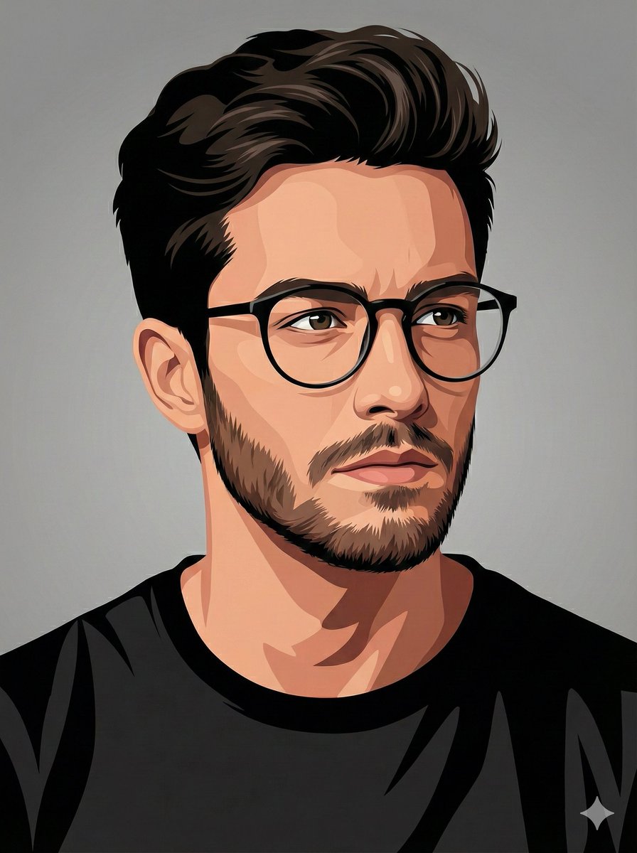 Vector-Style Character Illustration Portrait