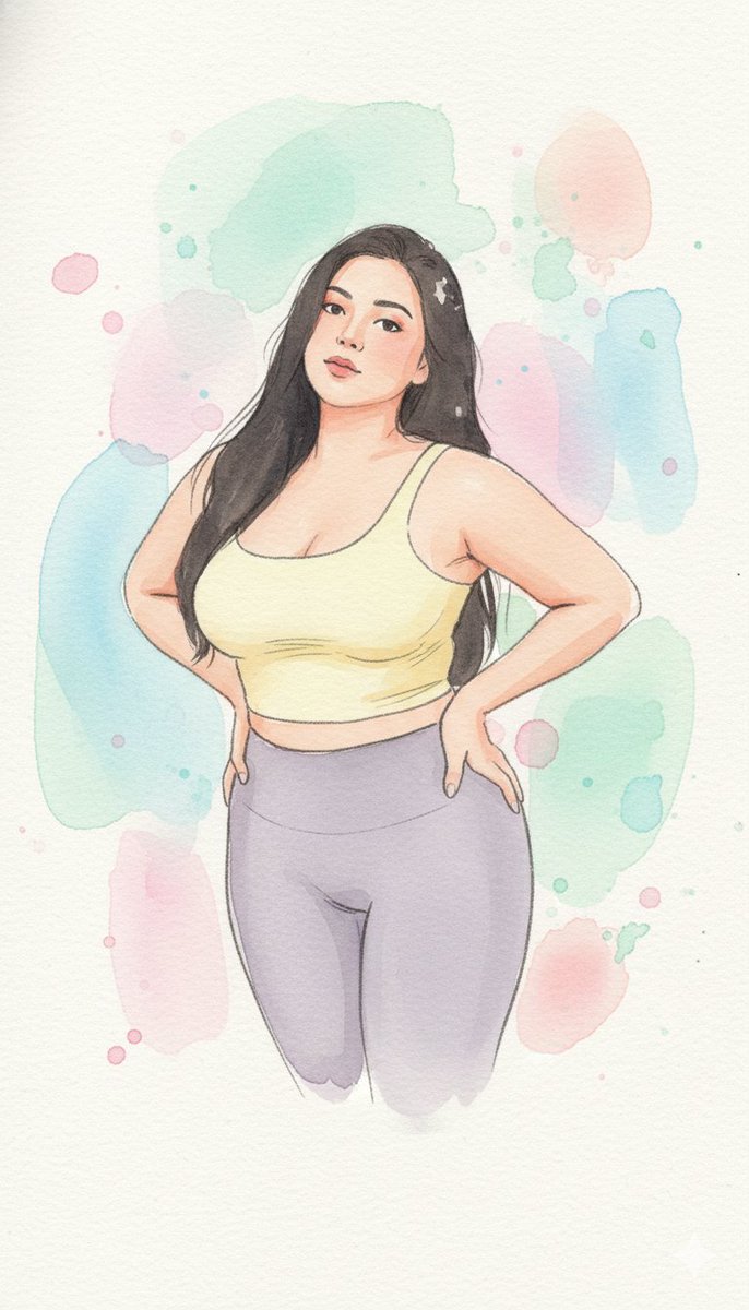 Watercolor Blob Doodle Identity Preservation Prompt
