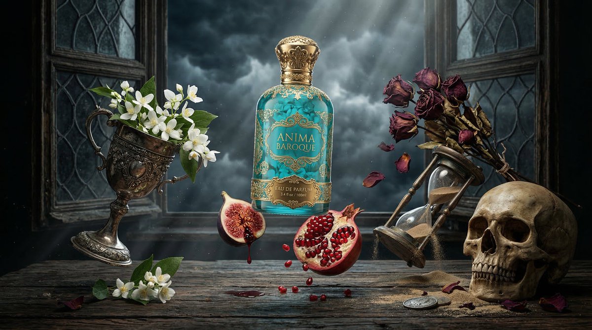 Surreal Baroque Perfume Ad Prompt 3