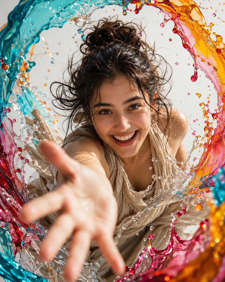 Cinematic Liquid Splash Portrait 3