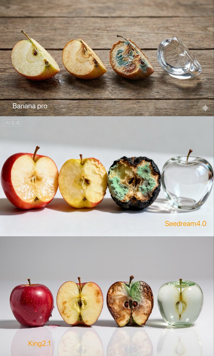 Apple slices showing time progression and transformation 3