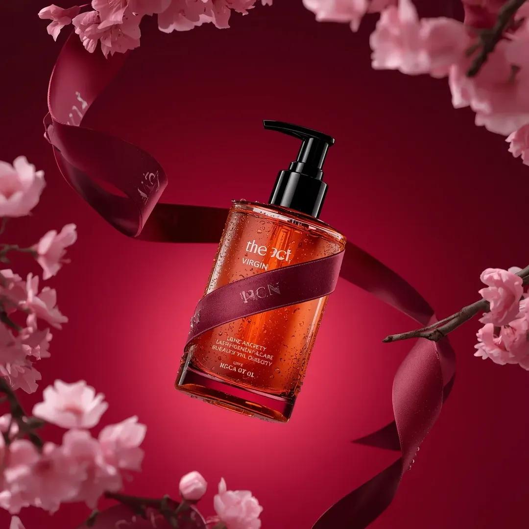 Ultra-Realistic Luxury Body Oil Product Photography 3
