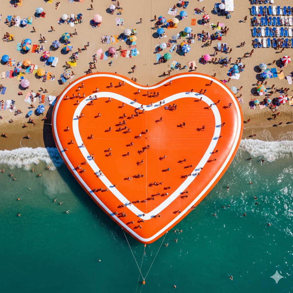 Giant Inflatable WhatsApp Mermaid Logo on Ocean 4