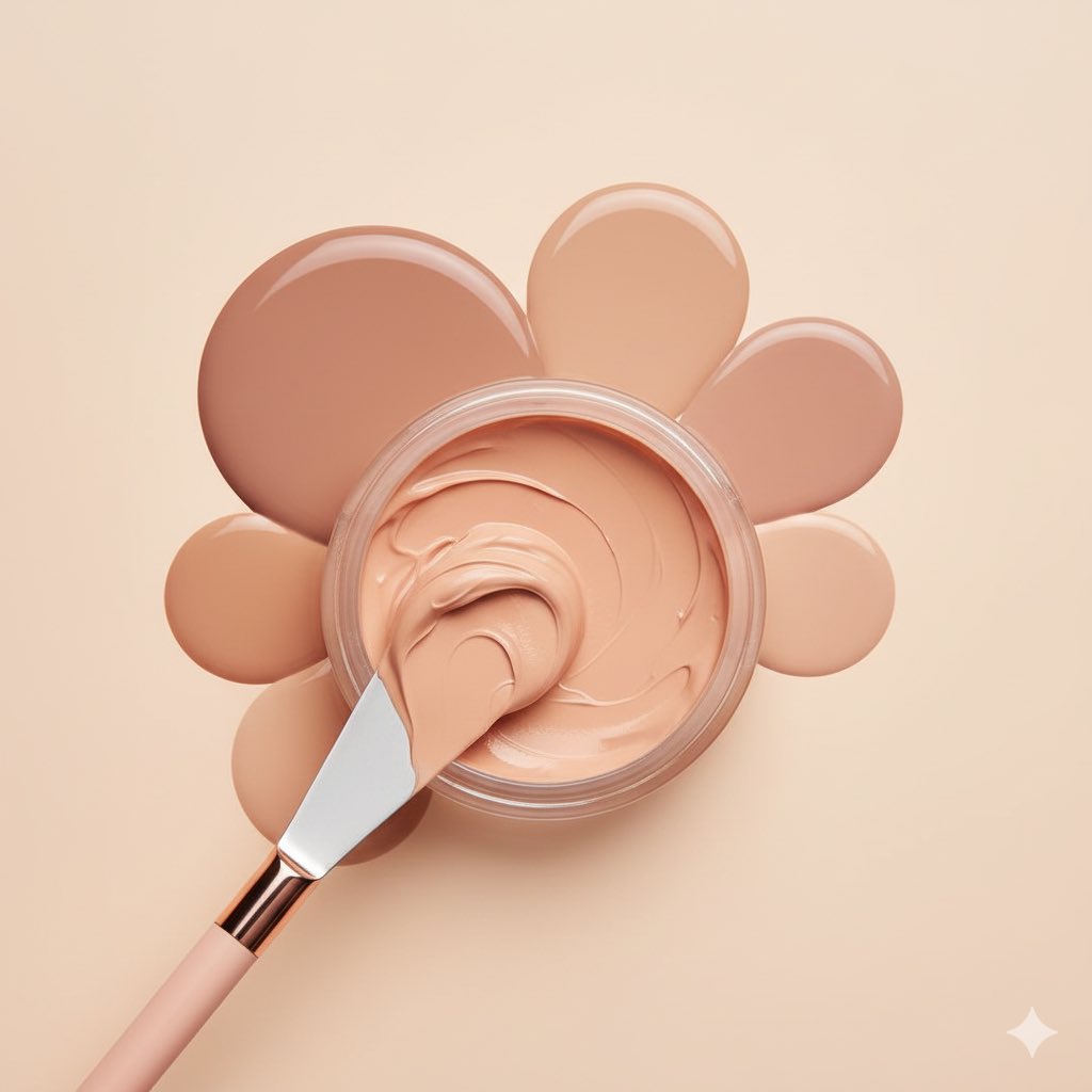 ASMR-style Visual for Cream Blush and Foundation