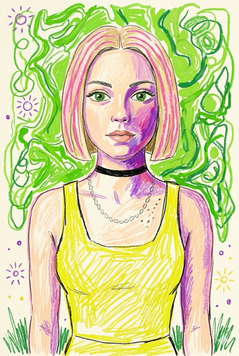 Neon Digital Sketch Portrait 2