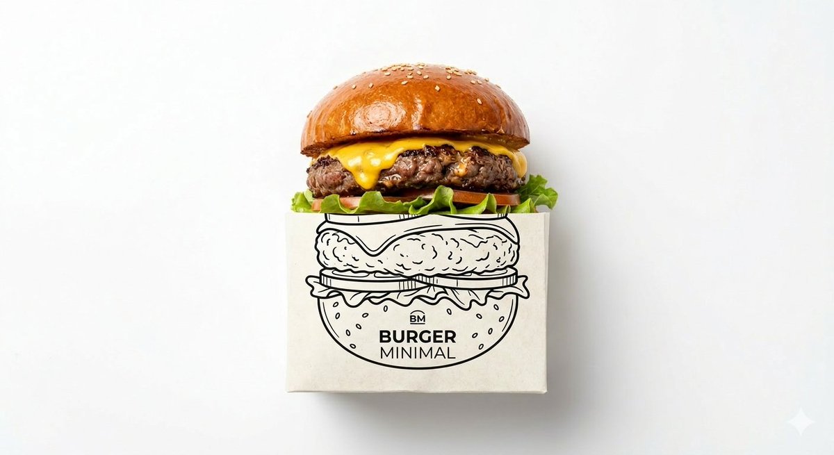 Minimalist Food Illustration and Photorealism Blend 4