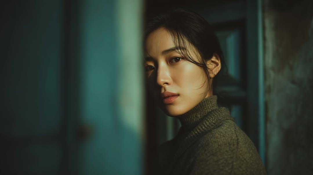 Cinematic Sunset Portrait of East Asian Woman 4