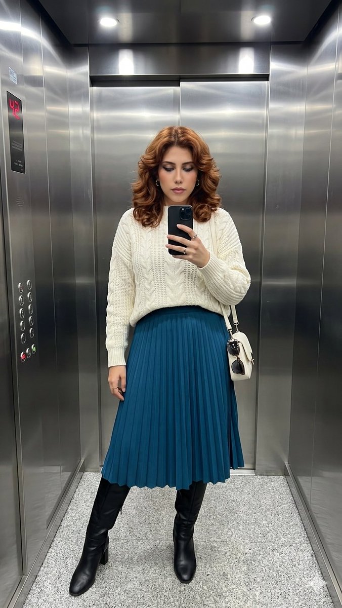 Photorealistic Elevator Mirror Selfie 2