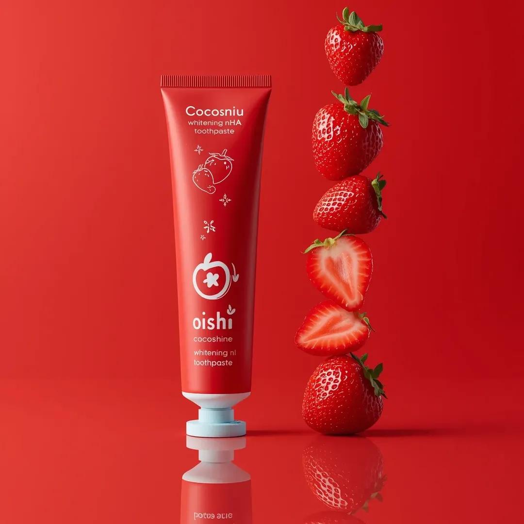 Premium Cosmetic Product Ad for Strawberry Toothpaste 4