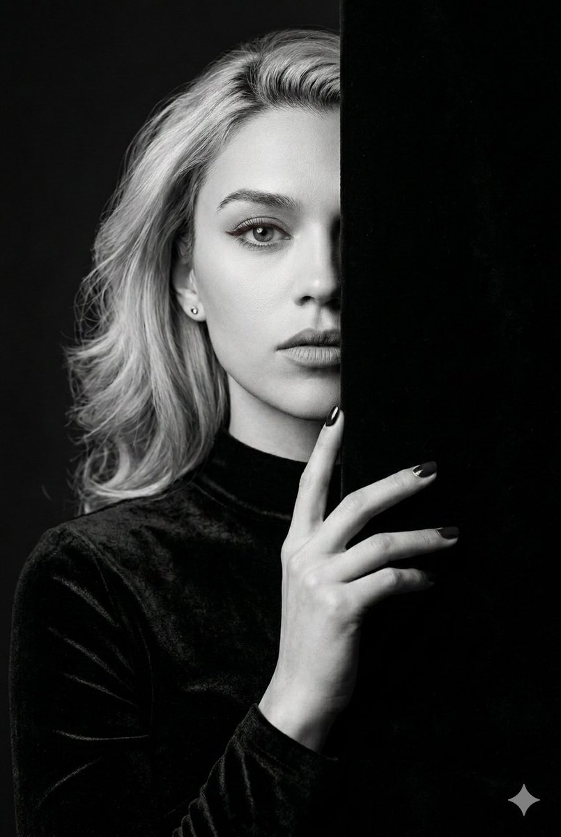 Black and White Studio Portrait with Identity Preservation 2