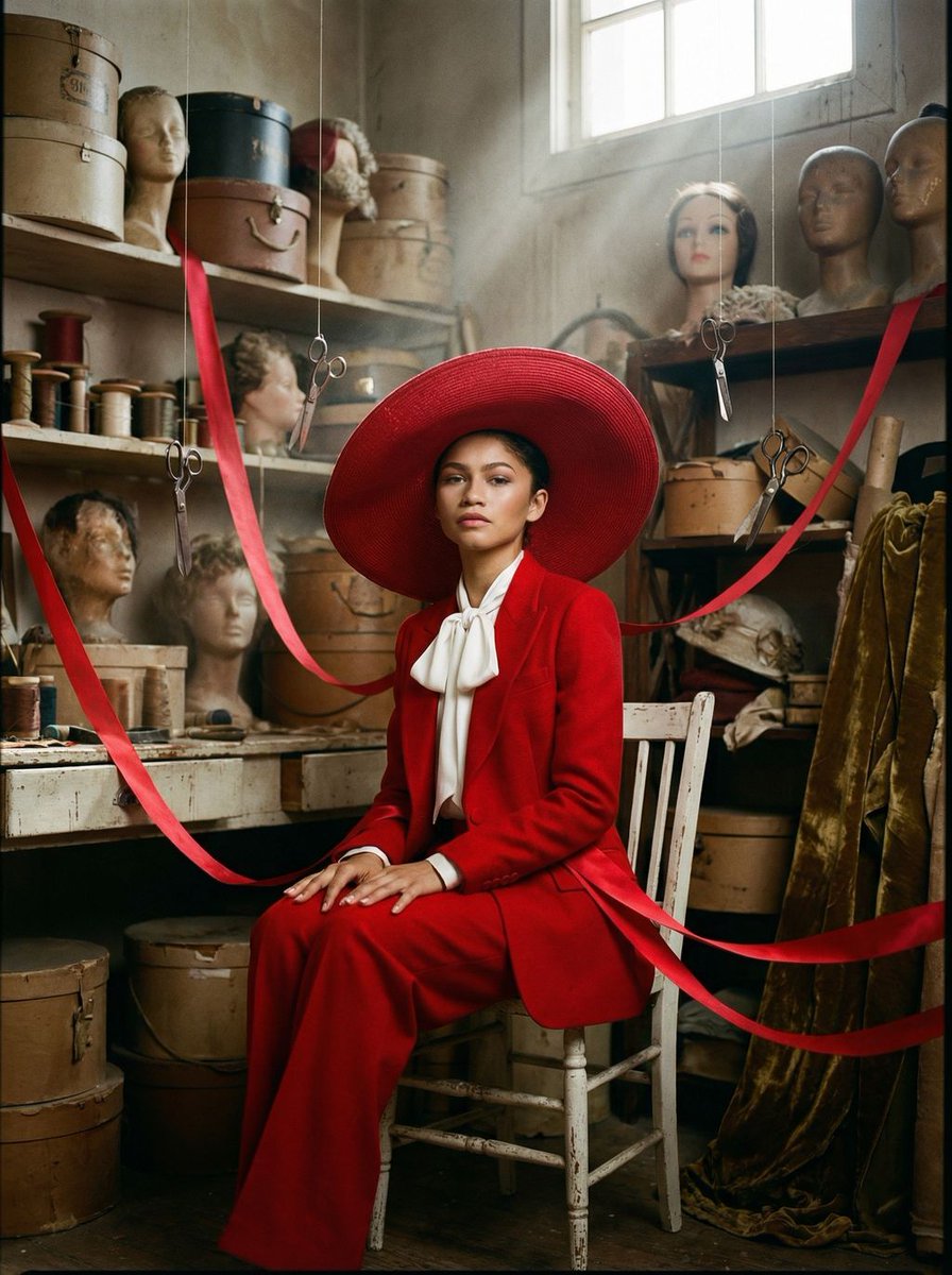 Zendaya Crimson Archive Fashion Editorial Prompt 2