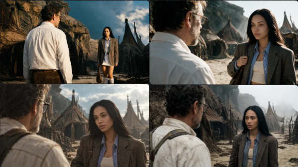 YouTube Thumbnail - Sci-Fi Movie Still with Reference Images