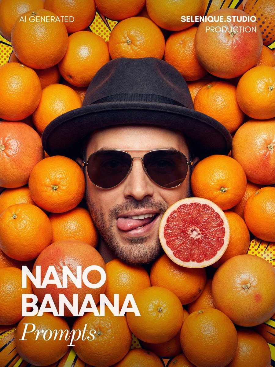 Surreal Pop-Art Citrus Editorial Portrait 2
