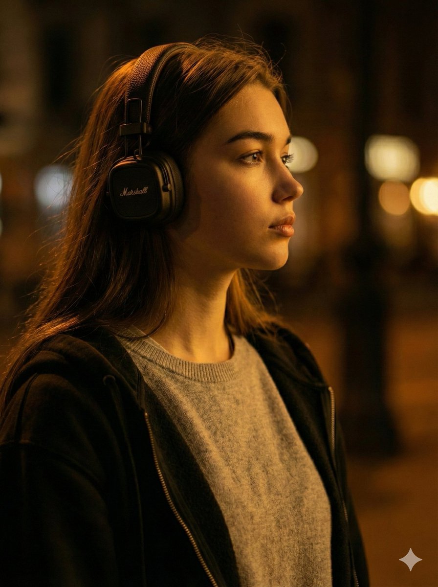 Moody Cinematic Profile Portrait Prompt