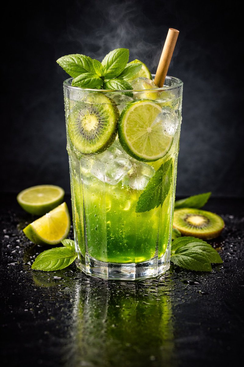 Premium Studio Shot of Blueberry Mint Iced Drink 4