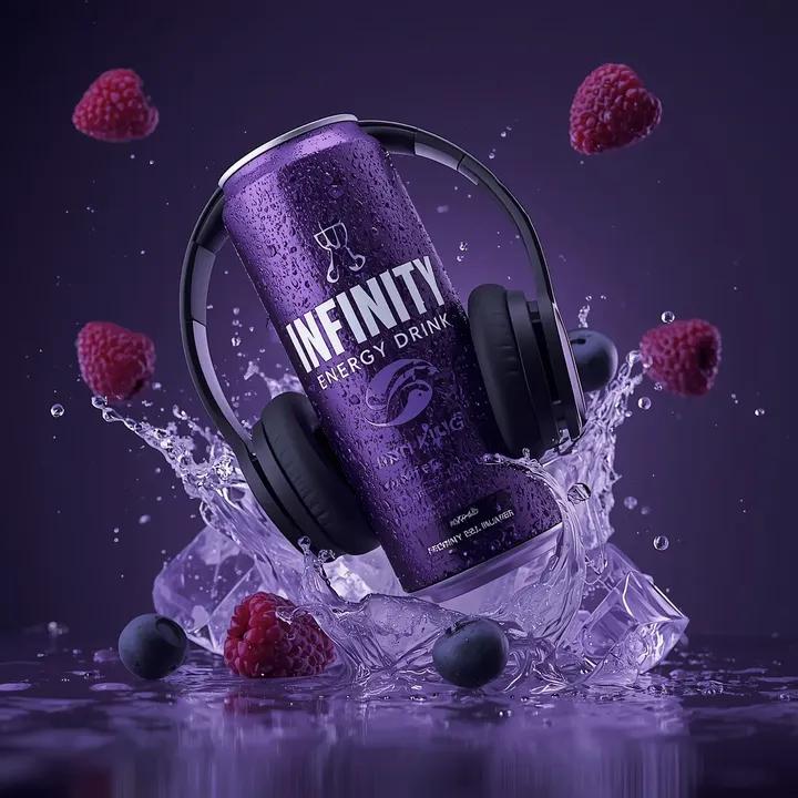 Ultra-Cinematic Floating Energy Drink Product Shot 2