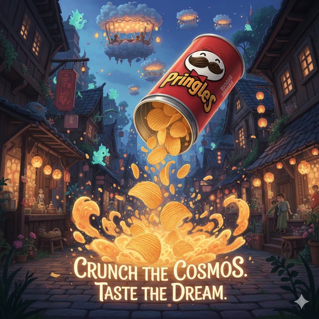 Surreal Studio Ghibli food advertisement prompt