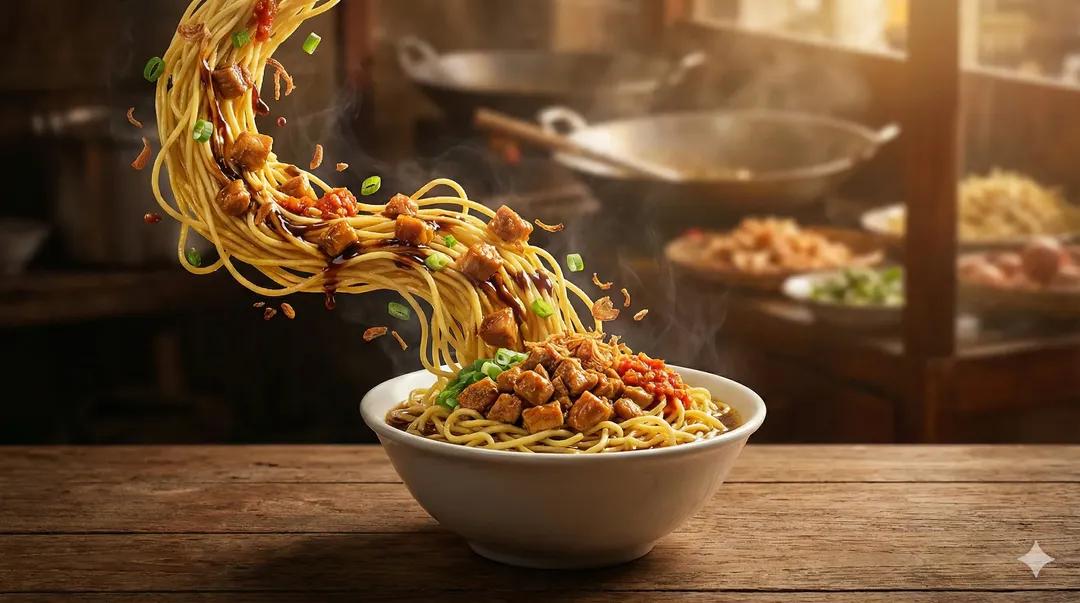 Ultra-Realistic Cinematic Food Photography of Noodles