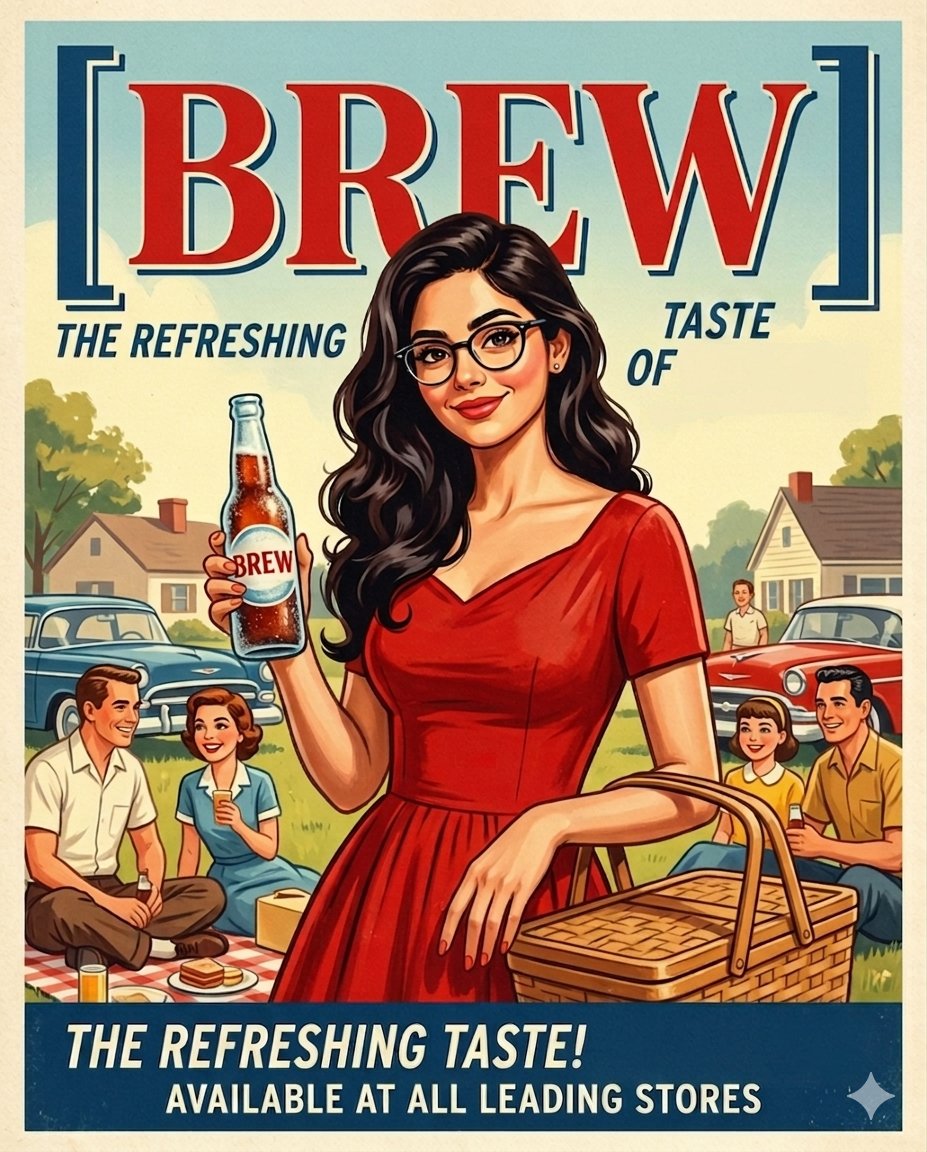 1950s Vintage Soda Advertisement Posters 2