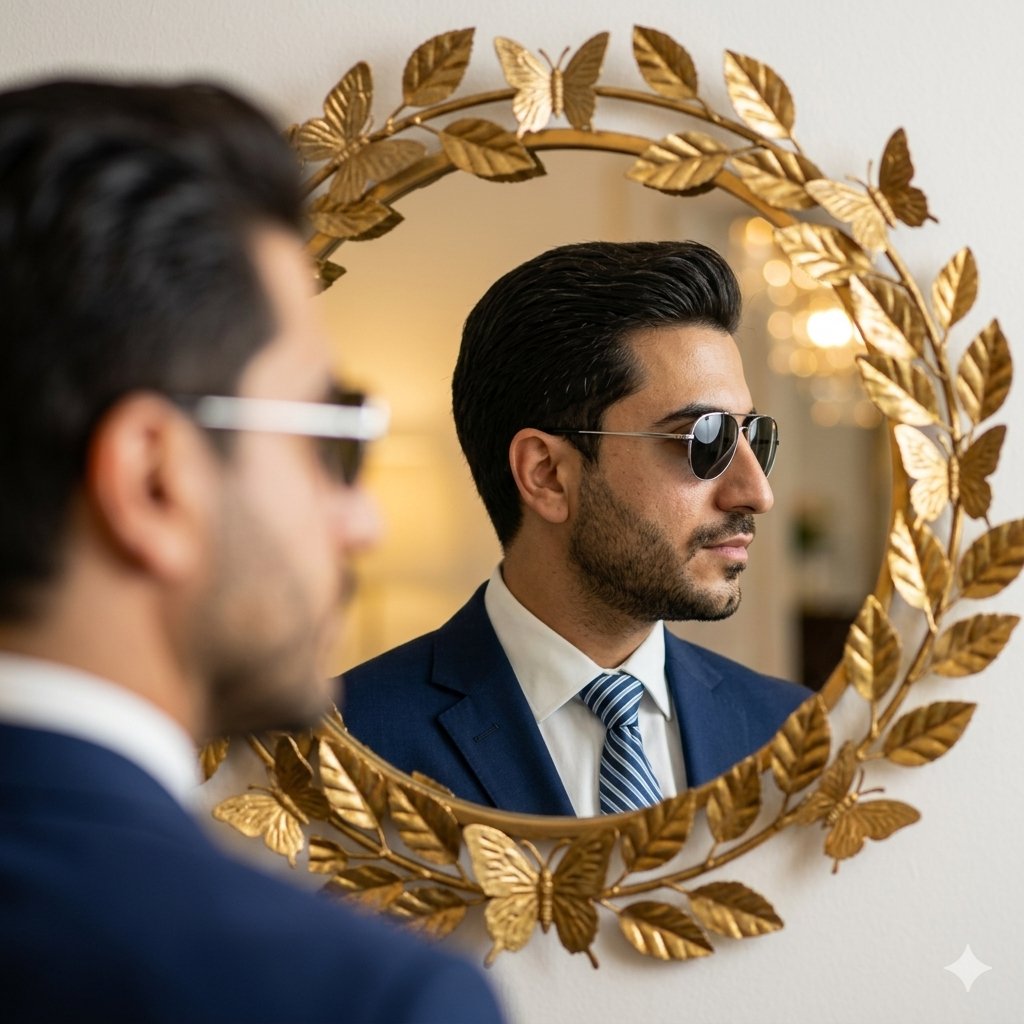 Shah Rukh Khan Reflection Portrait Prompt 3