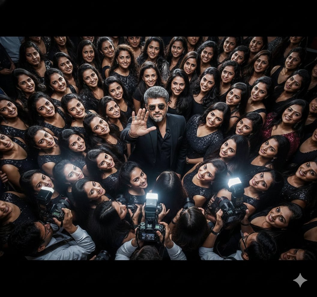 Paparazzi Flash Crowd Scene Prompt (Identity Preservation) 2
