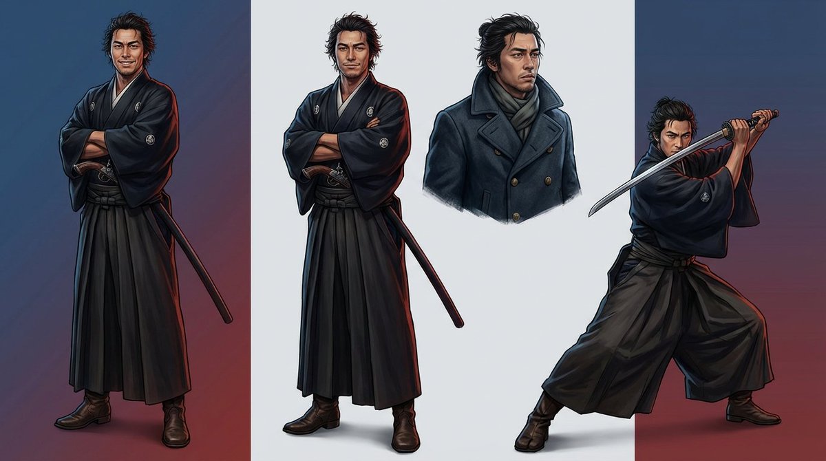 Character Sheet and Illustration Generation for Bakumatsu Agents 4