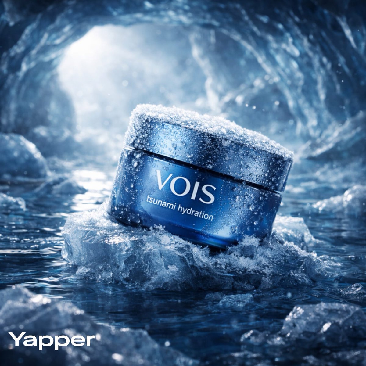 Photorealistic Skincare Product Photography in Snow 2