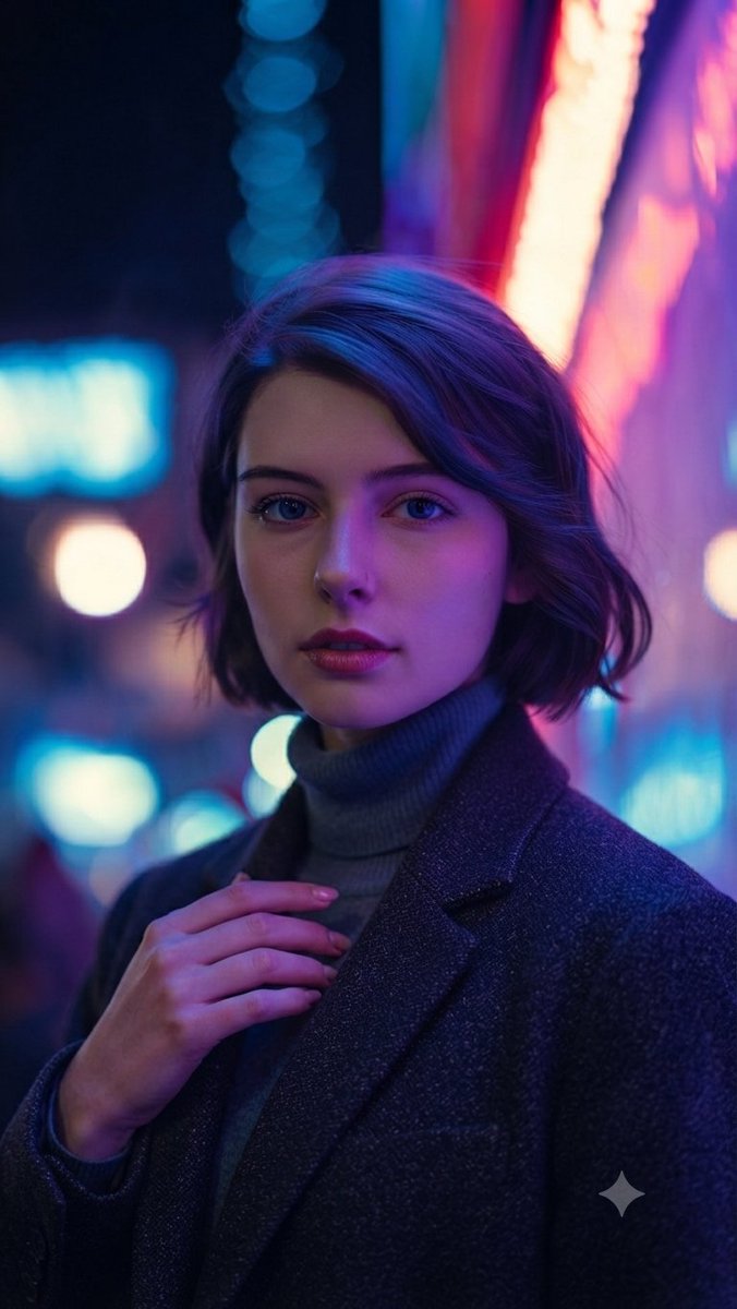 Neon City Cyber-Noir Portrait 2