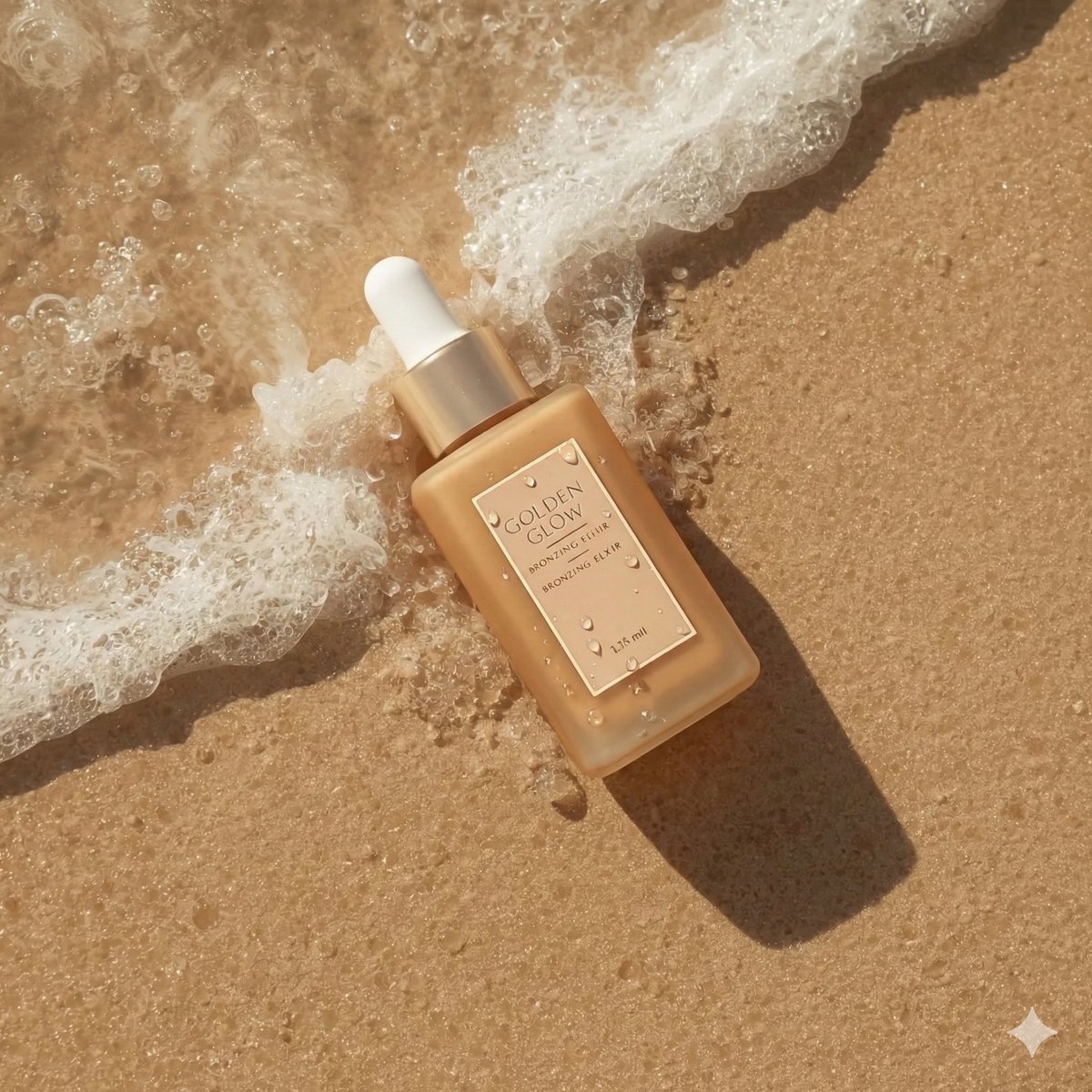 Ultra-Realistic Skincare Product Photography on Wet Beach Sand 2